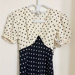 A New Day Cream and Black Polka Dot Dress